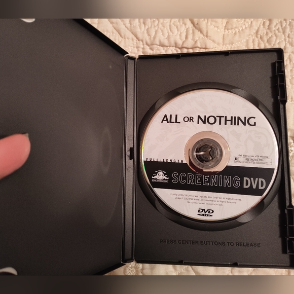 DVD sale...3 for $15...All or nothing movie - Picture 3 of 3